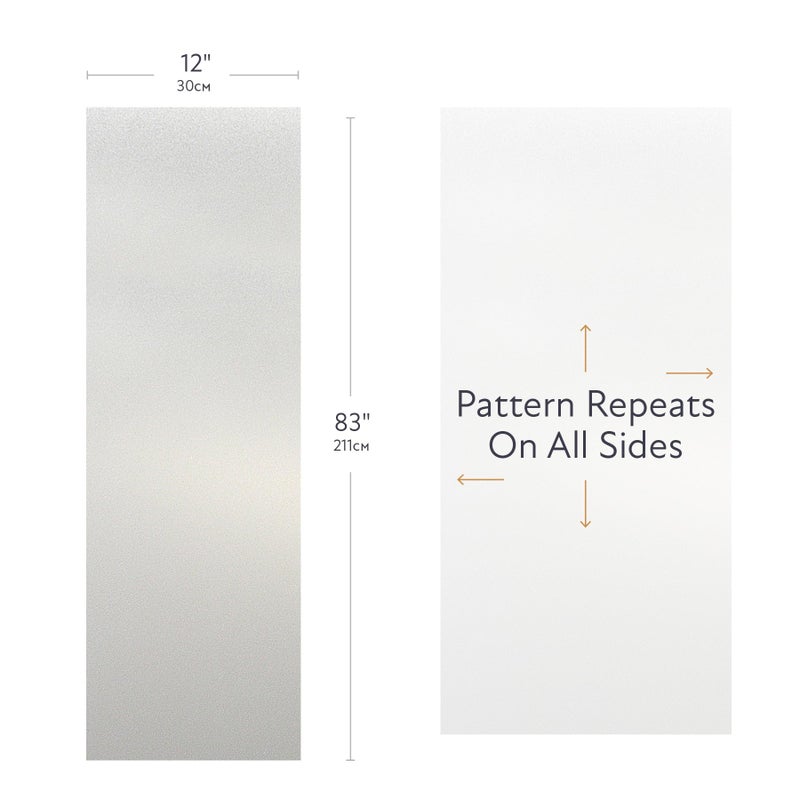 Artscape Etched Glass Sidelight 12 x 83 Inch Window Film, Made in USA â€“ Provides Decorative Privacy, Non-Adhesive, Etched Frosted Glass Pattern, UV Protection, Easy to Apply and Removable - Image 2